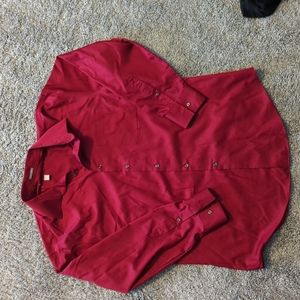 Red dress shirt